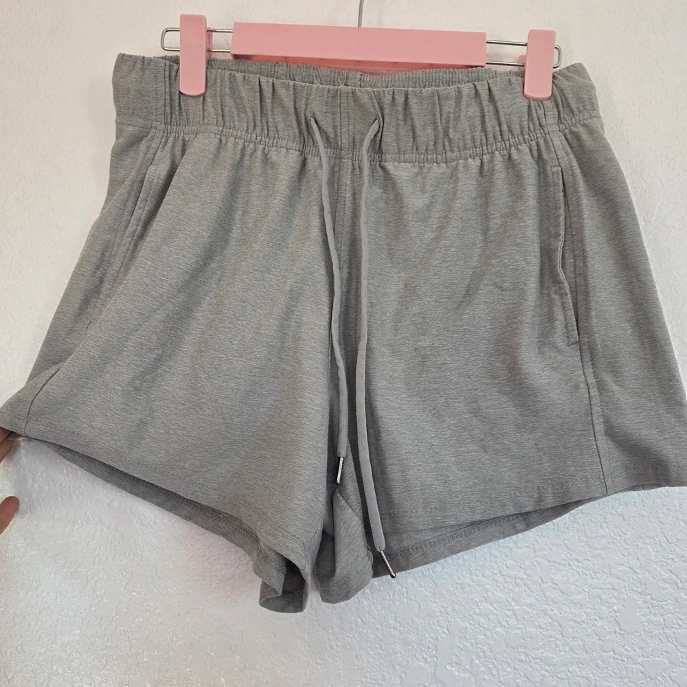 Athletic Works Womens Heather Gray Knit Active Shorts Size‎ S 4-6